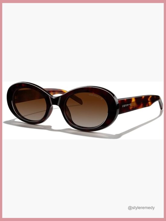 Accessories - Modern Oval Round Acetate Sunglasses UV400 Polarized